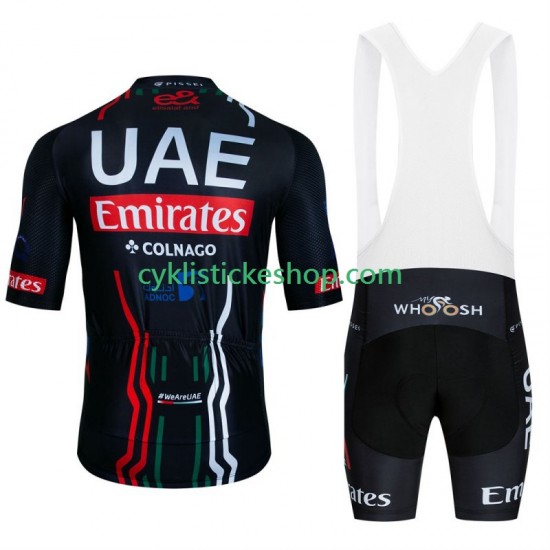 Cyklistický BIB Komplet Uae Emirates 2024 Black Pánské
