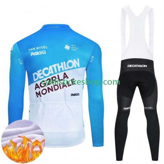 Cyklistický Bib Thermo Set Decathlon Ag2R 2024 Pánské