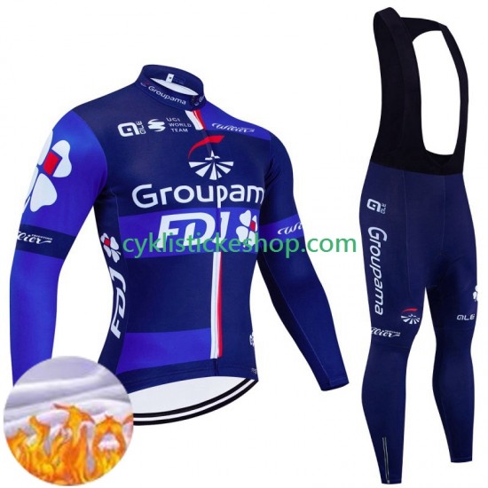 Cyklistický Bib Thermo Set Fdj Groupama 2024 Pánské