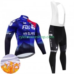 Cyklistický Bib Thermo Set Fdj Suez 2024 Pánské