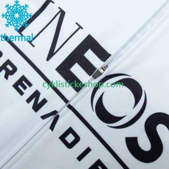 Cyklistický Bib Thermo Set Ineos Grenadier 2023 Blanc Pánské