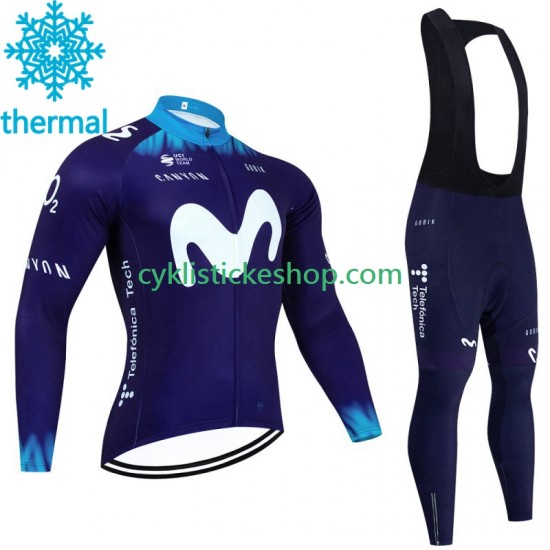 Cyklistický Bib Thermo Set Movistar 2023 Pánské