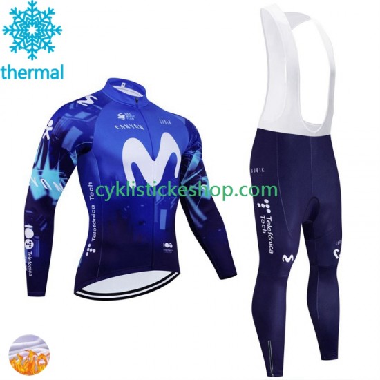 Cyklistický Bib Thermo Set Movistar 2024 Pánské