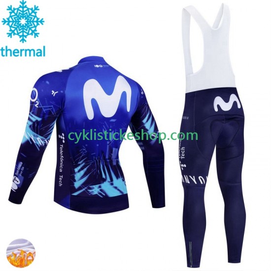 Cyklistický Bib Thermo Set Movistar 2024 Pánské