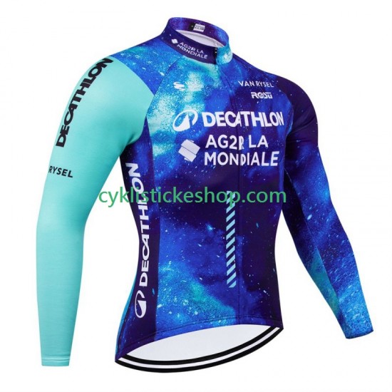 Cyklistický Dres s Dlouhými Rukávy Decathlon Ag2R 2024 Pánské N001