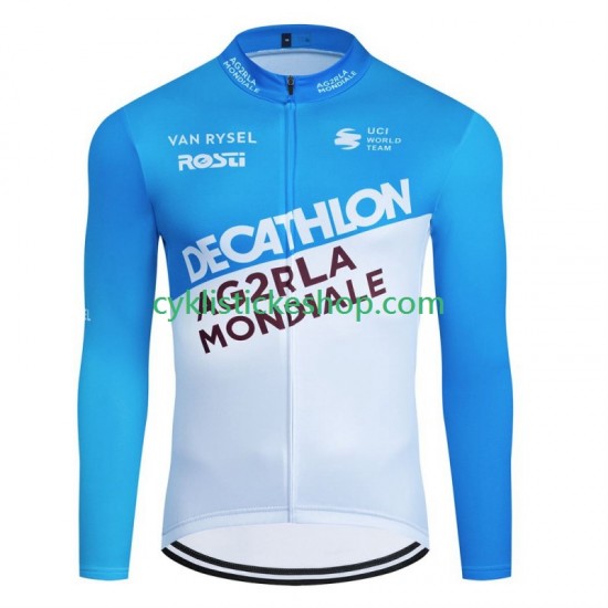 Cyklistický Dres s Dlouhými Rukávy Decathlon Ag2R 2024 Pánské