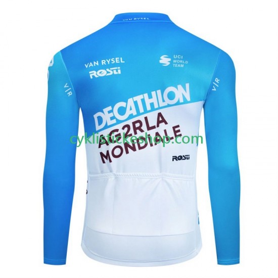 Cyklistický Dres s Dlouhými Rukávy Decathlon Ag2R 2024 Pánské