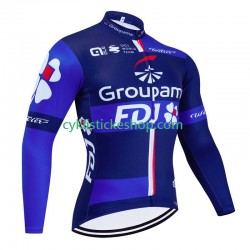 Cyklistický Dres s Dlouhými Rukávy Fdj Groupama 2024 Pánské