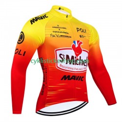Cyklistický Dres s Dlouhými Rukávy St Michel Auber 93 Mavic 2024 Pánské