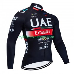 Cyklistický Dres s Dlouhými Rukávy Uae Emirates 2023 Pánské N001