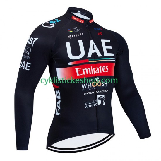 Cyklistický Dres s Dlouhými Rukávy Uae Emirates 2023 Pánské N001