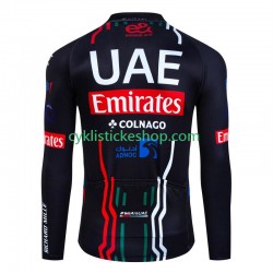 Cyklistický Dres s Dlouhými Rukávy Uae Emirates 2024 Pánské N001
