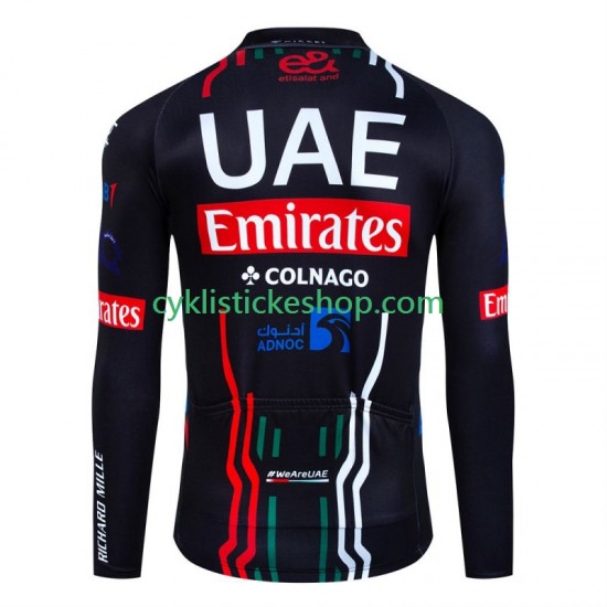 Cyklistický Dres s Dlouhými Rukávy Uae Emirates 2024 Pánské N001