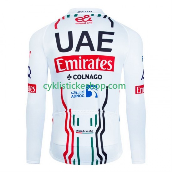 Cyklistický Dres s Dlouhými Rukávy Uae Emirates 2024 Pánské