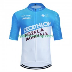 Cyklistický Dres s Krátkým Rukávem Decathlon Ag2R 2024 Pánské