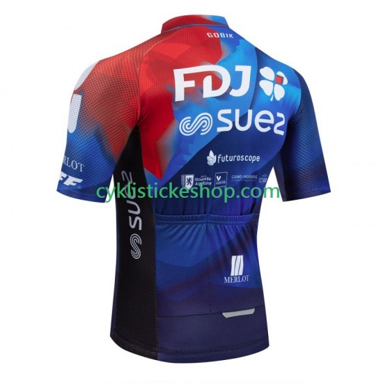 Cyklistický Dres s Krátkým Rukávem Fdj Suez 2024 Pánské