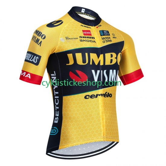Cyklistický Dres s Krátkým Rukávem Jumbo Visma 2023 Pánské