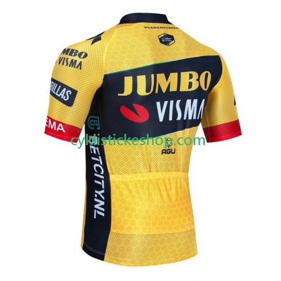 Cyklistický Dres s Krátkým Rukávem Jumbo Visma 2023 Pánské