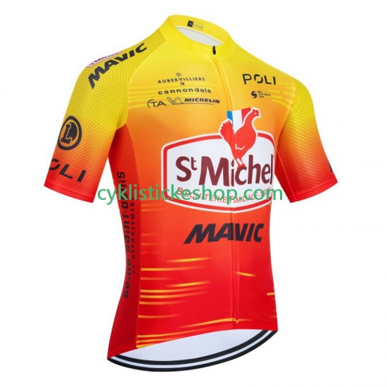 Cyklistický Dres s Krátkým Rukávem St Michel Auber 93 Mavic 2024 Pánské