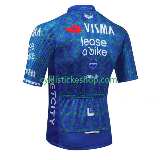 Cyklistický Dres s Krátkým Rukávem Visma Lease A Bike Tdf 2024 Pánské