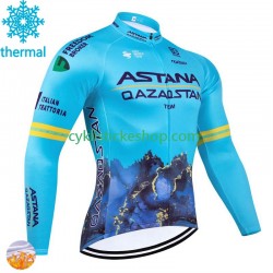 Thermo Cyklistický Dres Astana Qazaqstan 2024 Pánské N001
