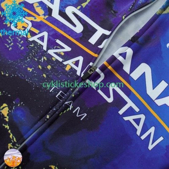 Thermo Cyklistický Dres Astana Qazaqstan 2024 Pánské