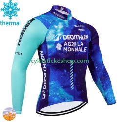 Thermo Cyklistický Dres Decathlon Ag2R 2024 Pánské N001