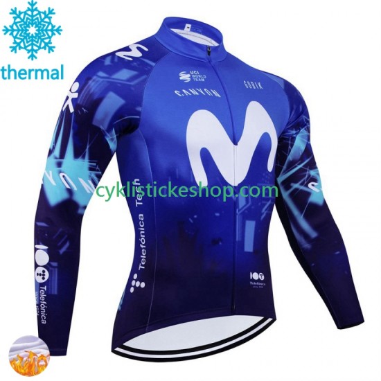 Thermo Cyklistický Dres Movistar 2024 Pánské