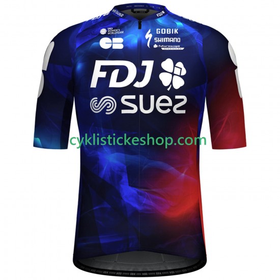 Cyklistický Dres s Krátkým Rukávem FDJ SUEZ 2025 Dámská