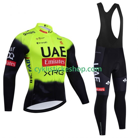Cyklistický Bib Set pro uae team emirates 2025 fluo Pánské