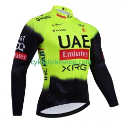 Cyklistický Dres s Dlouhými Rukávy equipe pro uae team emirates 2025 fluo Pánské