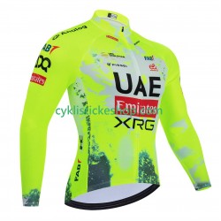 Cyklistický Dres s Dlouhými Rukávy equipe pro uae team emirates xrg tdf editon race fluo 2025 Pánské