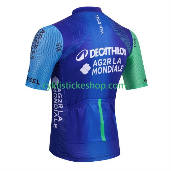 Cyklistický Dres s Krátkým Rukávem equipe pro decathlon ag2r 2025 Pánské