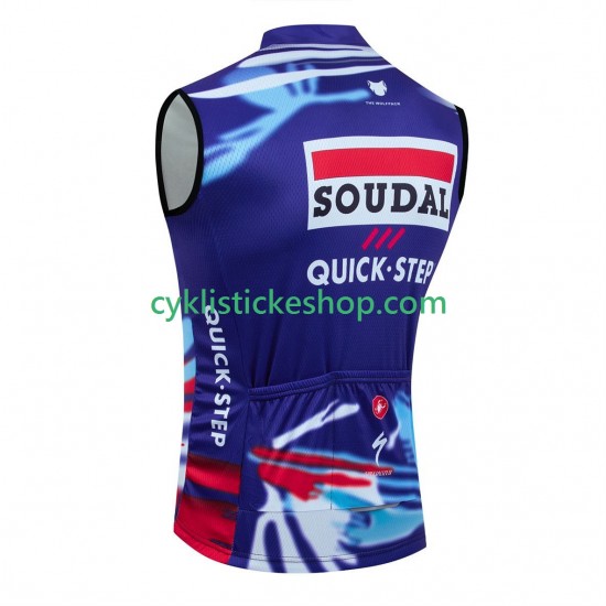 Cyklistický Dres bez Rukávů soudal quick step 2025 Pánské