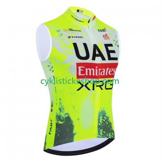 Cyklistický Dres bez Rukávů uae team emirates xrg tdf editon race fluo 2025 Pánské