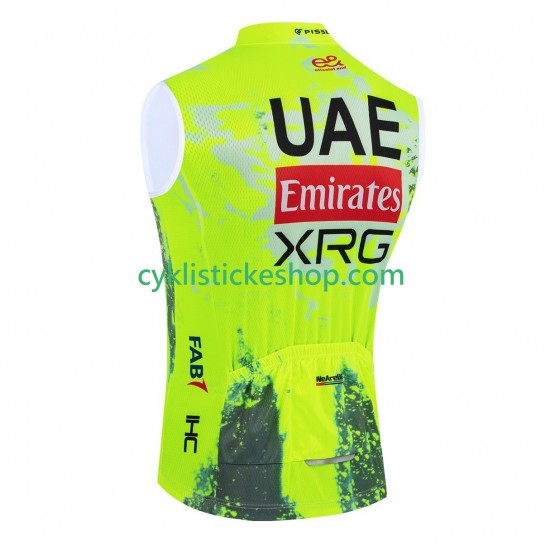 Cyklistický Dres bez Rukávů uae team emirates xrg tdf editon race fluo 2025 Pánské
