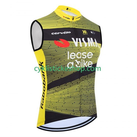 Cyklistický Dres bez Rukávů visma lease a bike tour de france 2025 Pánské