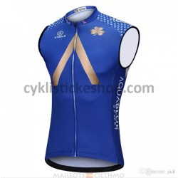 Cyklistický Dres bez Rukávů 2018 Aqua Blue Sport M001