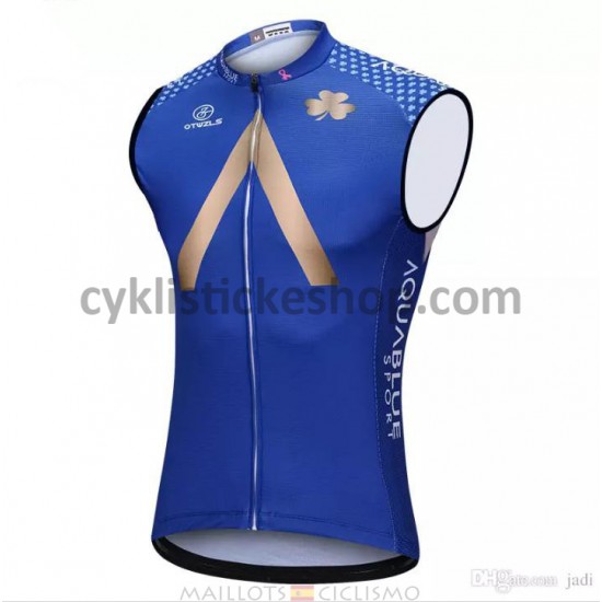 Cyklistický Dres bez Rukávů 2018 Aqua Blue Sport M001