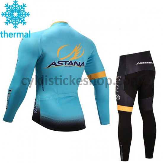 Cyklistický Thermo Set 2017 Astana Pro Team Dětský M001