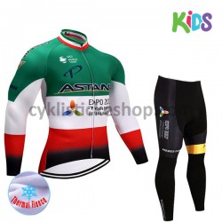 Cyklistický Thermo Set 2017 Astana Pro Team Dětský M004