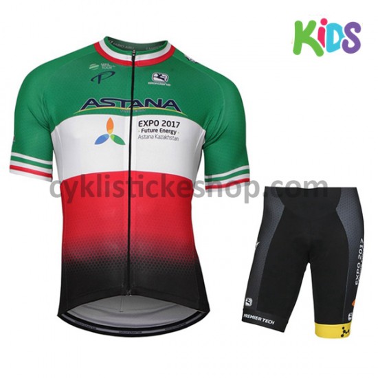 Cyklistický Komplet 2017 Astana Pro Team Dětský M005