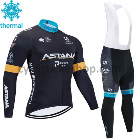Cyklistický Bib Thermo Set 2020 Astana Pro Team M002