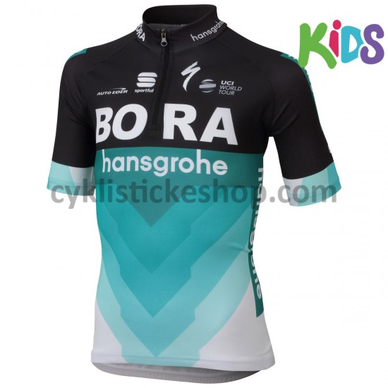 Cyklistický Dres s Krátkým Rukávem 2018 Bora-Hansgrohe Dětský M001