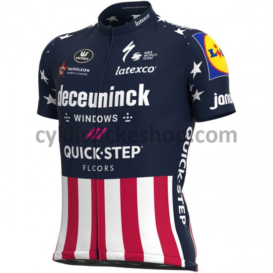 Cyklistický Dres s Krátkým Rukávem 2021 Deceuninck-Quick-Step M004