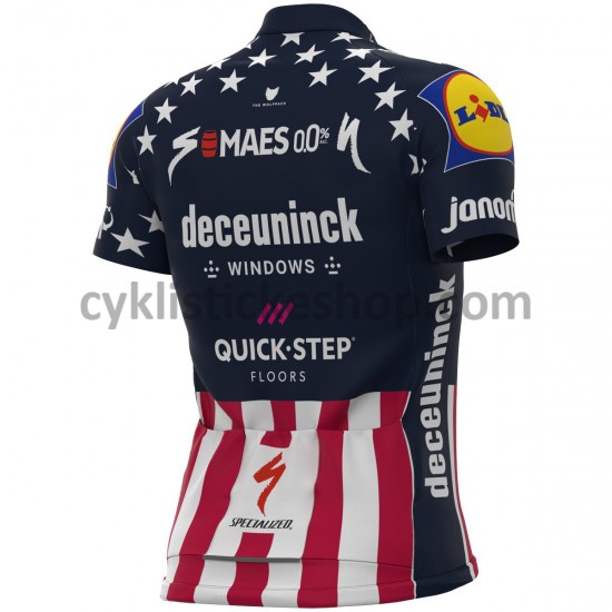 Cyklistický Dres s Krátkým Rukávem 2021 Deceuninck-Quick-Step M004