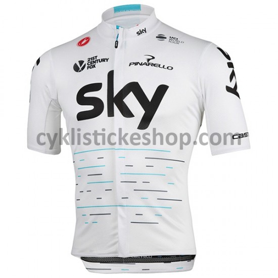 Cyklistický Dres s Krátkým Rukávem 2017 Team Sky M003