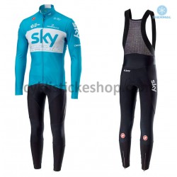 Cyklistický Bib Thermo Set 2018 Team Sky M002