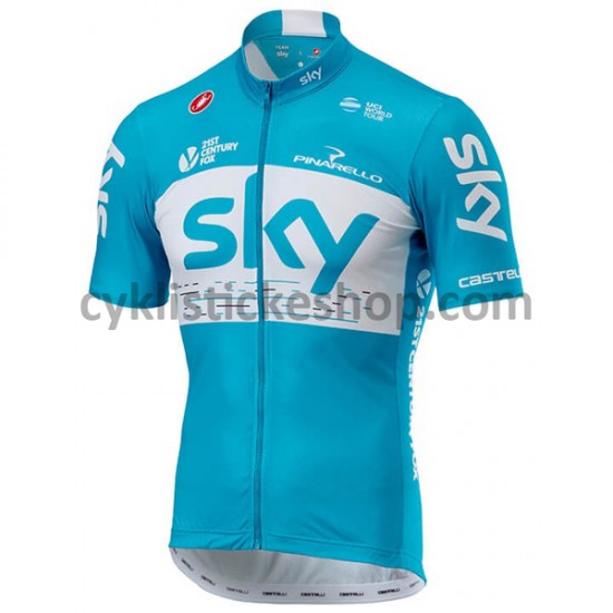 Cyklistický Dres s Krátkým Rukávem 2018 Team Sky M002
