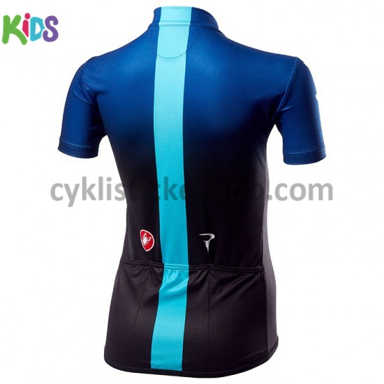 Cyklistický Dres s Krátkým Rukávem 2019 Team Sky Dětský M001